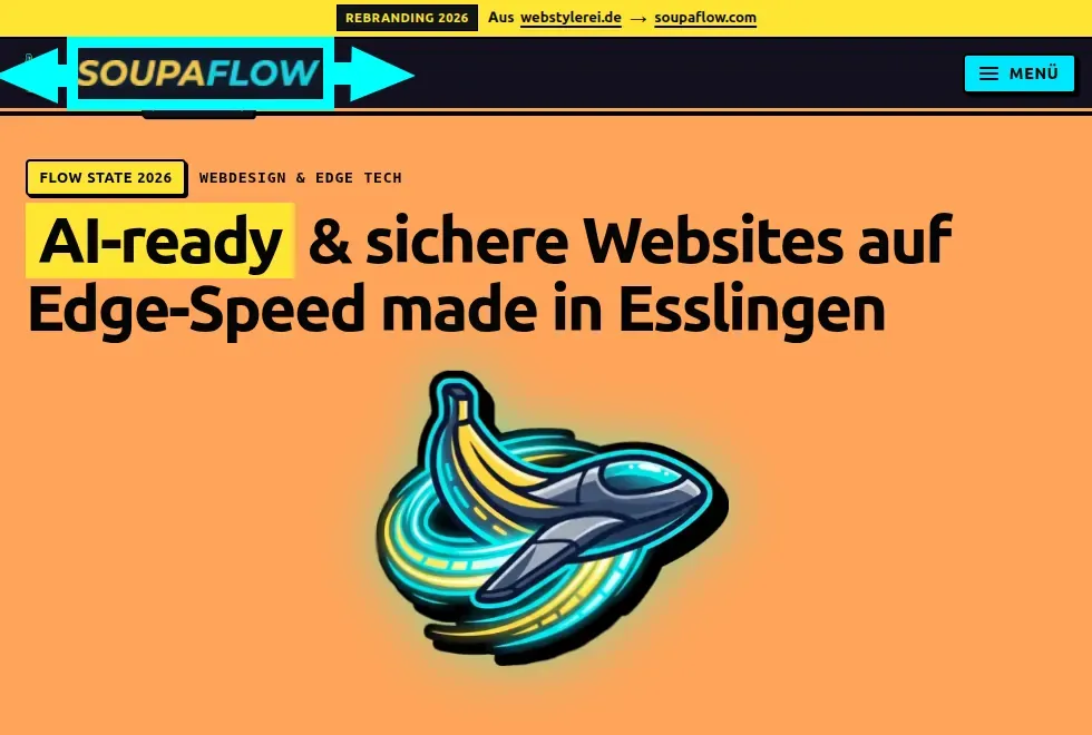 Swipe dich durchs Universum: Das neue Logo-Swipe-Nav Feature der SSG SOUPAFLOW