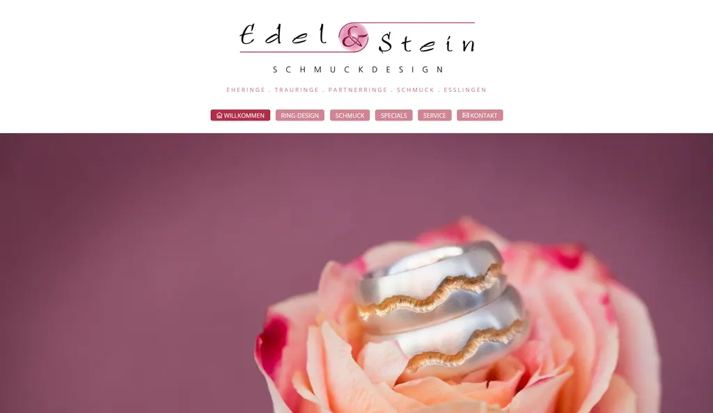 Wo der wunderschöne Schmuck in Esslingen entsteht - Relaunch der Webseite von Edel und Stein Schmuckdesign
