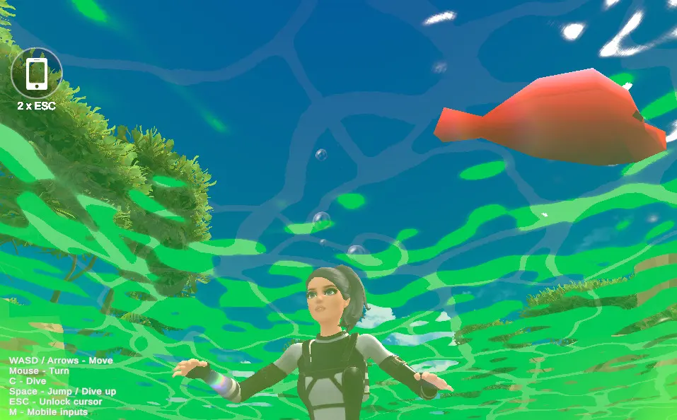 Wonderful Island 3D WebGL Scene mit 3D Weblinks, Scarlett Riley, Geheimgang und Glühwürmchen ...und NEU: 15 chillige Tropical Island Tracks zum Runterkommen
