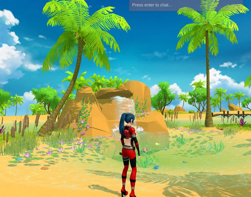 Abkühlung gefällig? Wonderful Island jetzt mit Wasserfall ...und Multiplayer... und neuen Fischen :-)