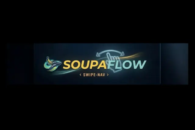 Swipe dich durch die Decks unseres neuen Flagships: Das neue Logo-Swipe-Nav Feature der WP SOUPAFLOW