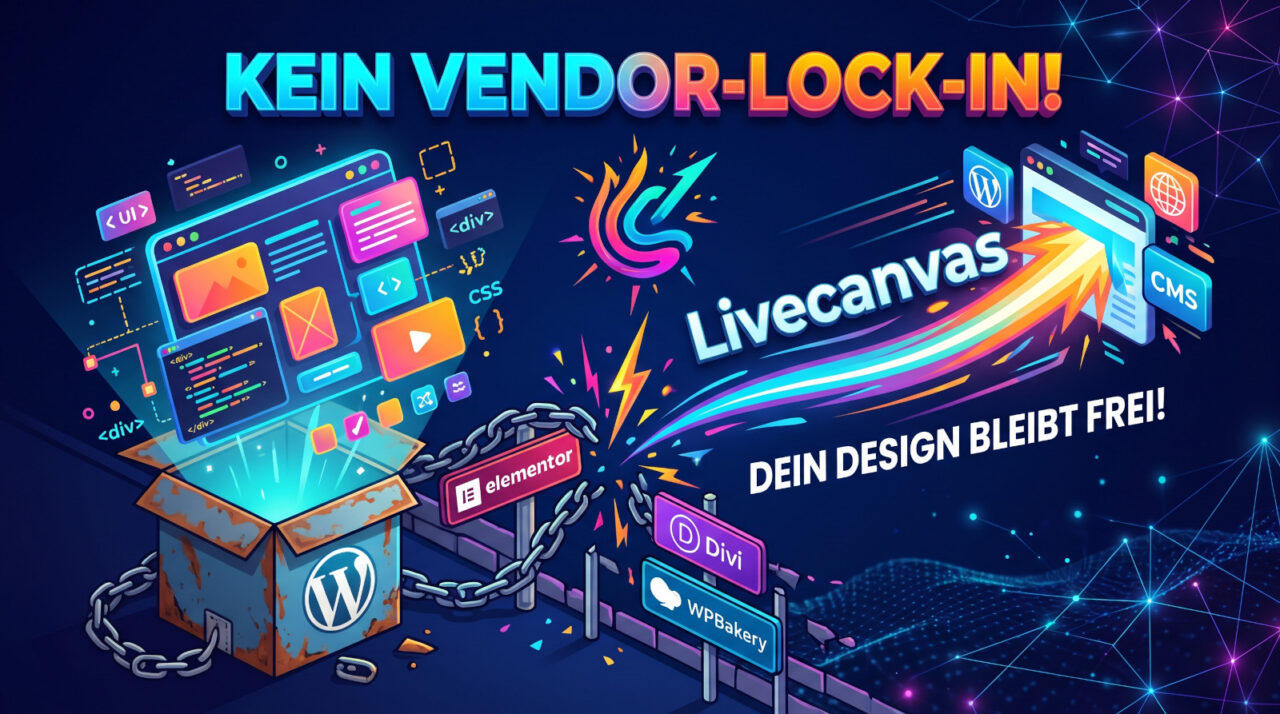 Blitzschnell, Null Vendor-Lock-in: Die Vorteile von WordPress mit LiveCanvas