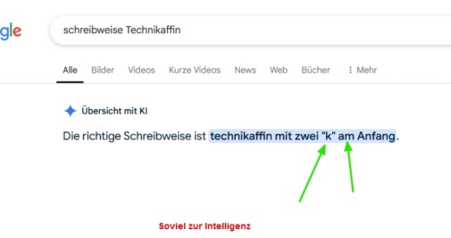 Gemini zu Schreibweise technikaffin
