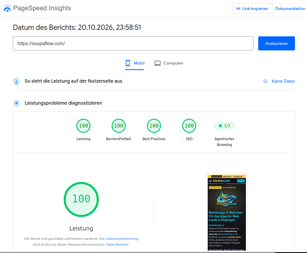 4×100 – Ein SOUPAFLOW LC mit BANANA-EDGE Antrieb
