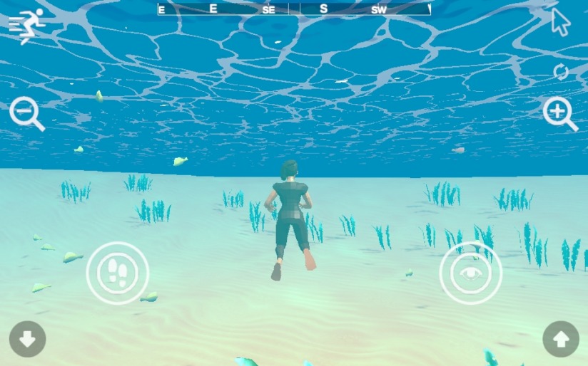 Tropical Island 3 WebGL 3D mobile touch scene with fishes