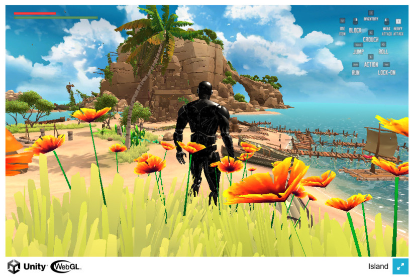 Tropical Island WebGL Szene als Terminator erkunden