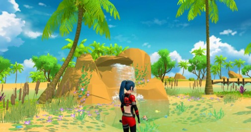 Wonderful Island Cozy 3D Webgame Waterfall Screenshot July 2025